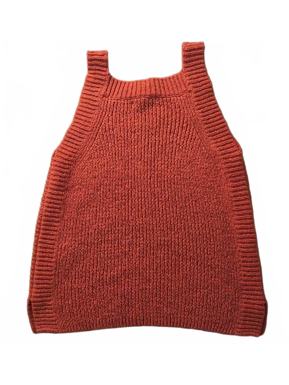 J.Crew Orange Knit Sweater Tank Top XS